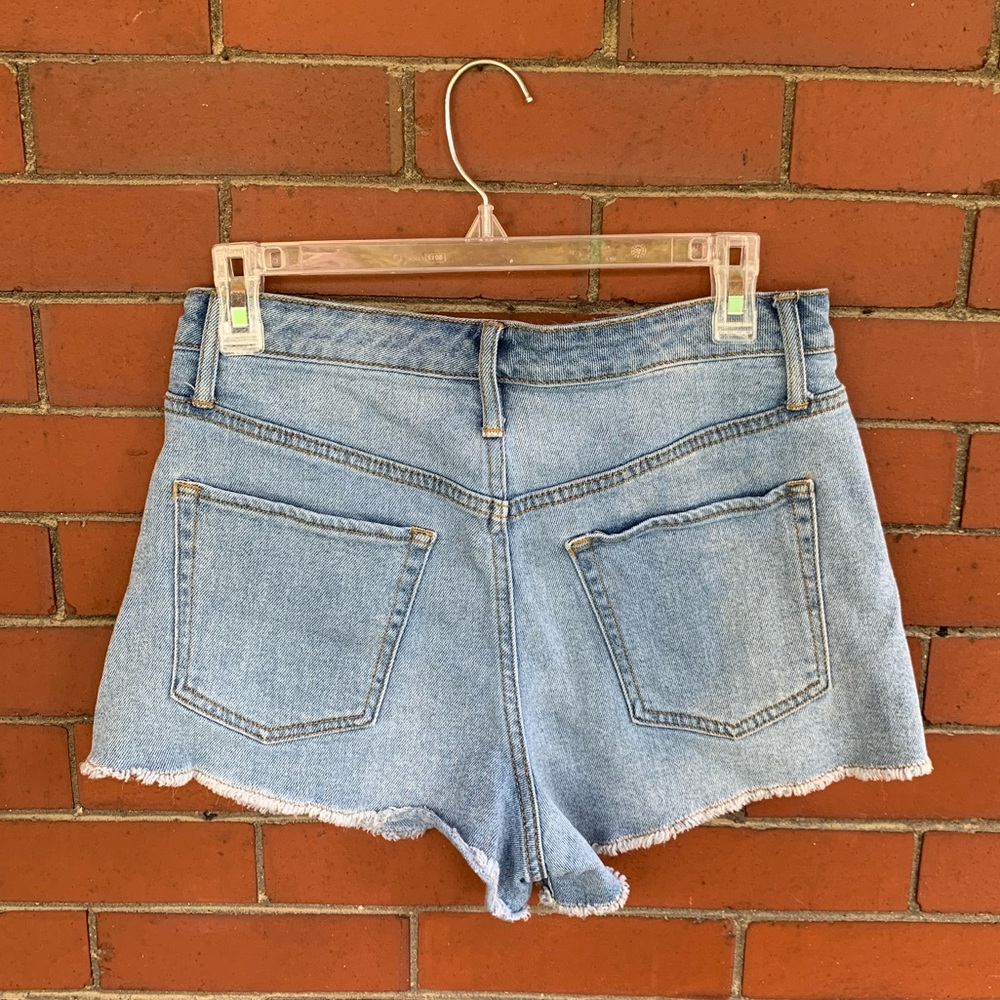 High Rise Short Light Wash Jean Shorts